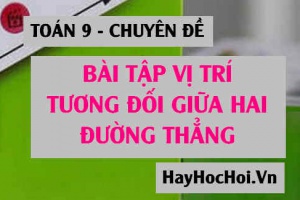 Bài tập về xét vị trí tương đối của 2 đường thẳng và cách giải - Toán 9 chuyên đề